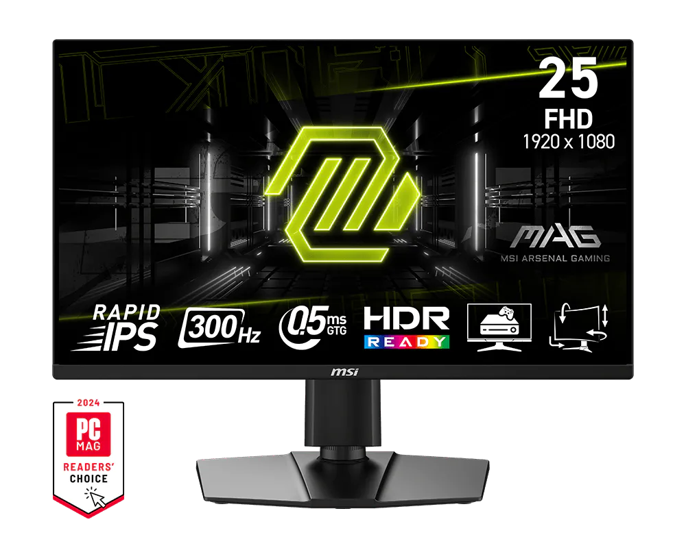 MSI MAG 255PXF RAPID IPS - 300Hz - 0.5MS - SUPPORT AJUSTABLE