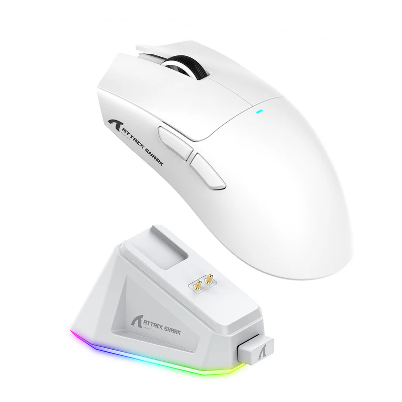 ATTACK SHARK X11 WHITE + CHARGING DOCK