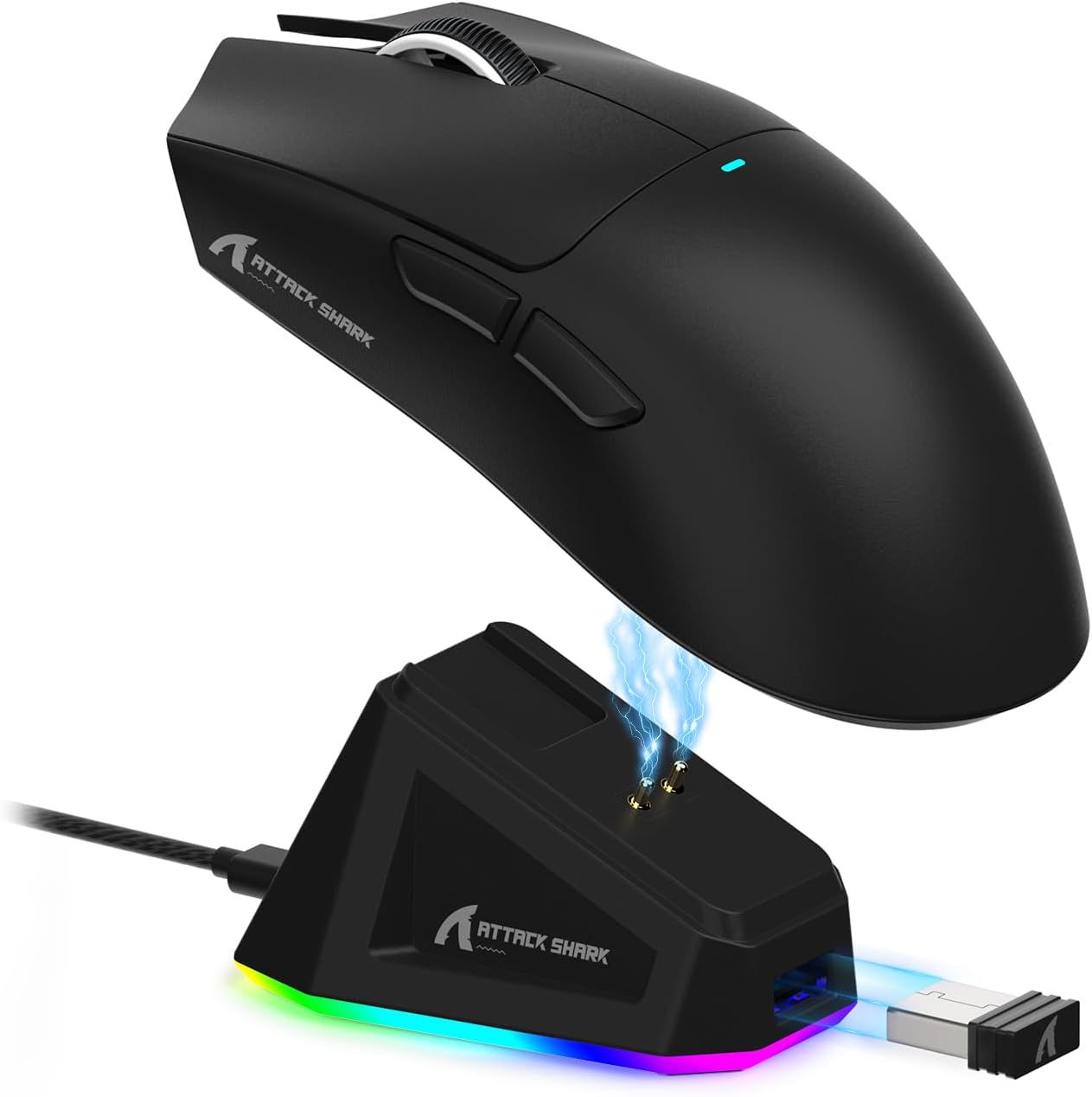 ATTACK SHARK X11 BLACK + CHARGING DOCK image 3