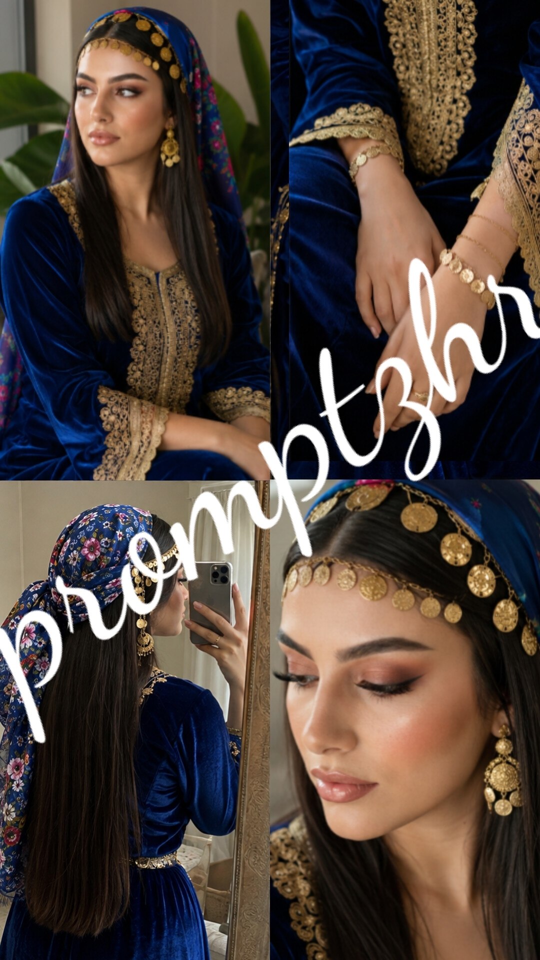 پرامپت عکاسی کلاژ پرتره لری
