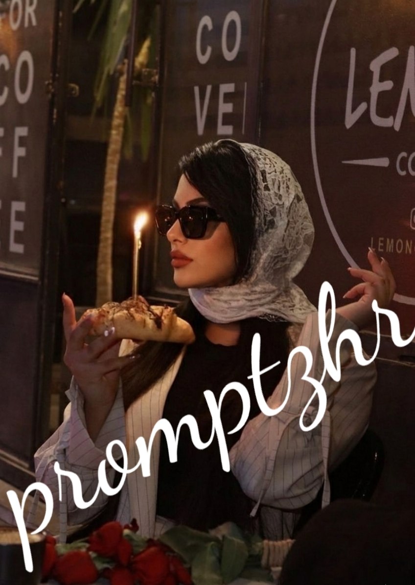 پرتره استودیویی زن با عینک و شمع