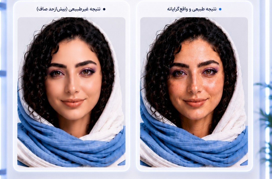 ویرایش و افزایش واقعگرایی پوست در عکس