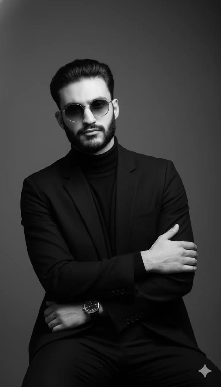 بازآفرینی پرتره استودیویی مردانه