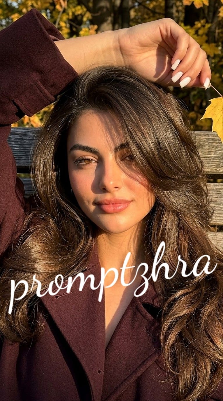 تصویر پرامپت عکاسی پرتره پاییزی با آیفون | PromptsFA