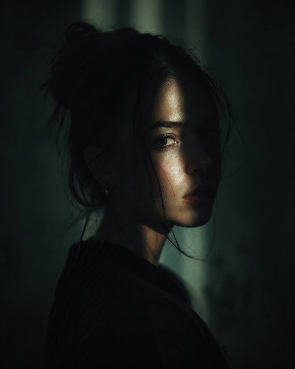 تصویر پرامپت پرتره لوکس ادیتوریال با نور طلایی | PromptsFA