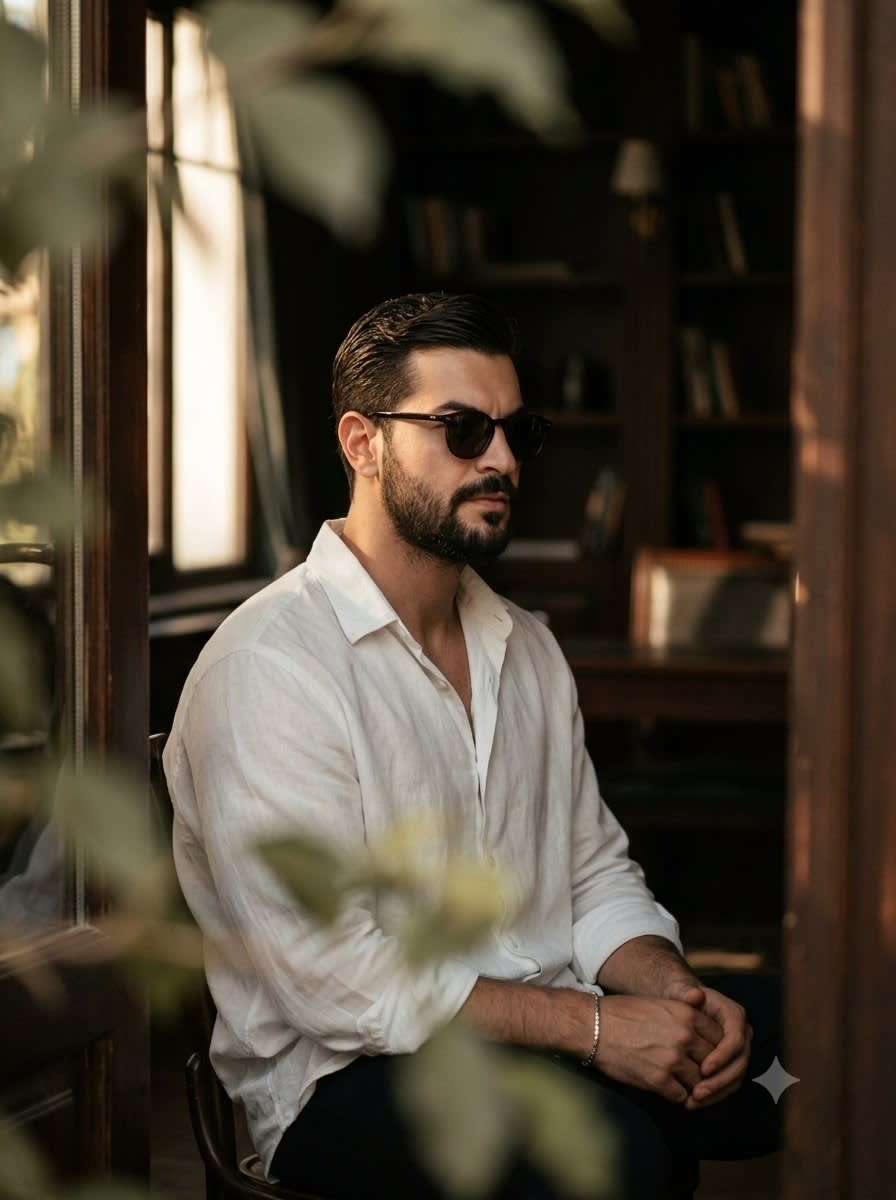 تصویر پرامپت پرتره سینمایی و واقعگرایانه جوان | PromptsFA