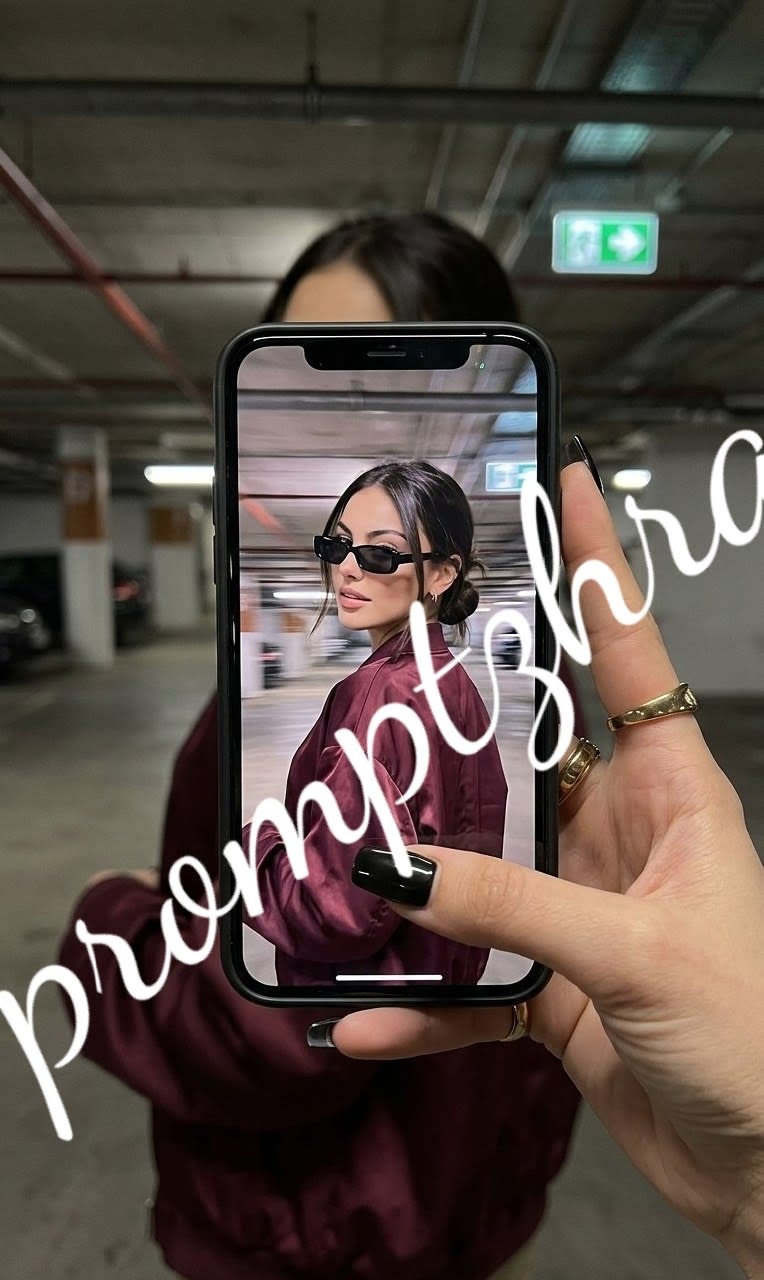 تصویر پرامپت عکاسی پرتره ترکیبی با گوشی | PromptsFA