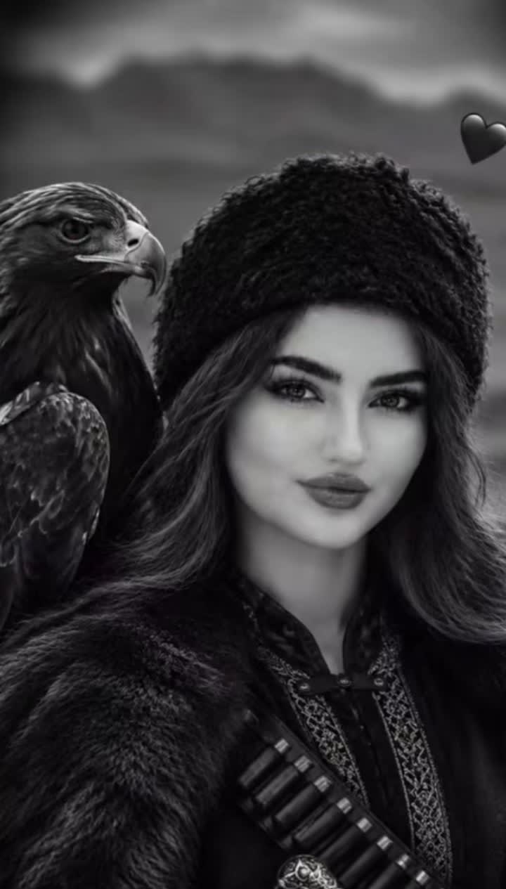 تصویر پرامپت پرتره سینمایی سیاهوسفید با عقاب | PromptsFA