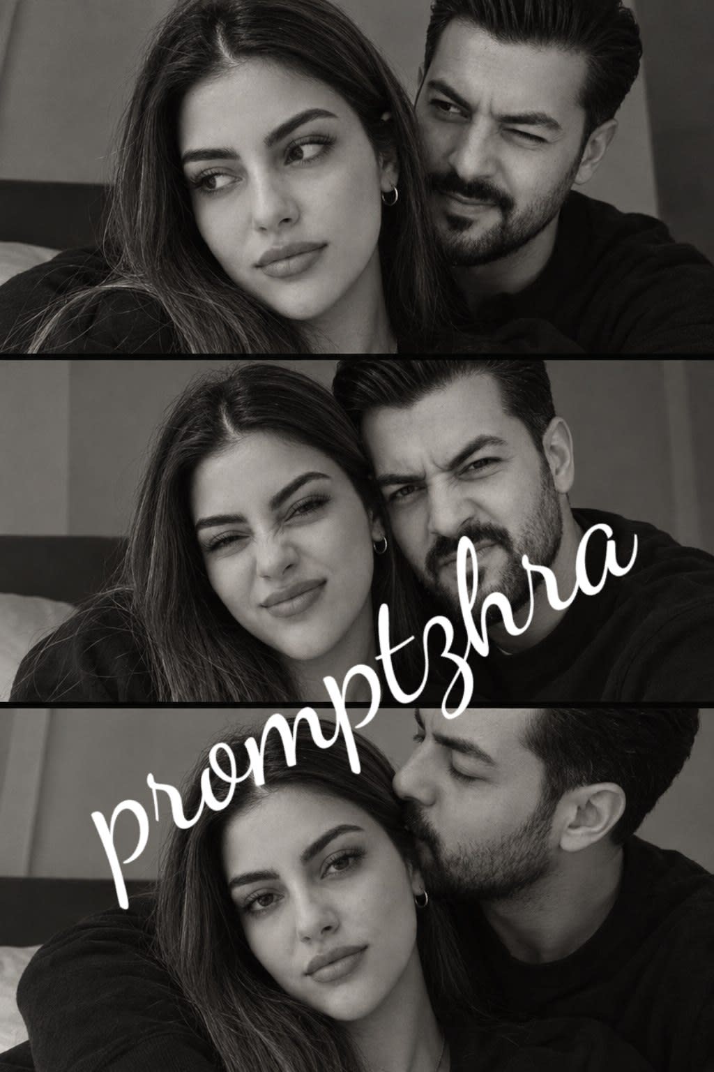 تصویر پرامپت کلاژ عکس سیاه و سفید | PromptsFA
