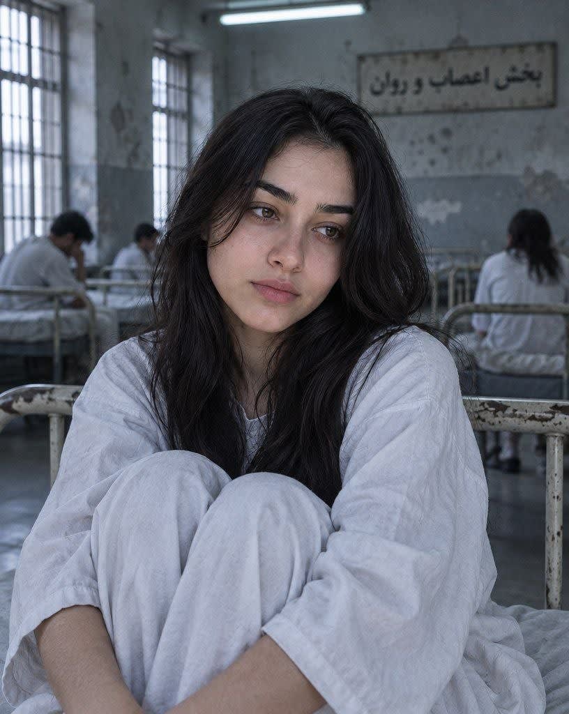 تصویر پرامپت بیمارستان روانپزشکی سینمایی | PromptsFA