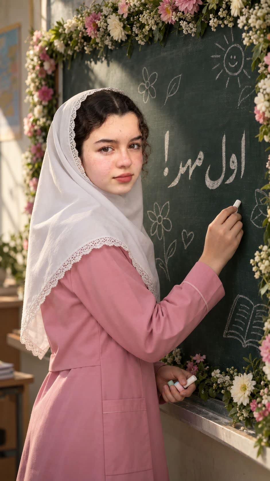 تصویر پرامپت دانشآموز ایرانی اول مهر | PromptsFA