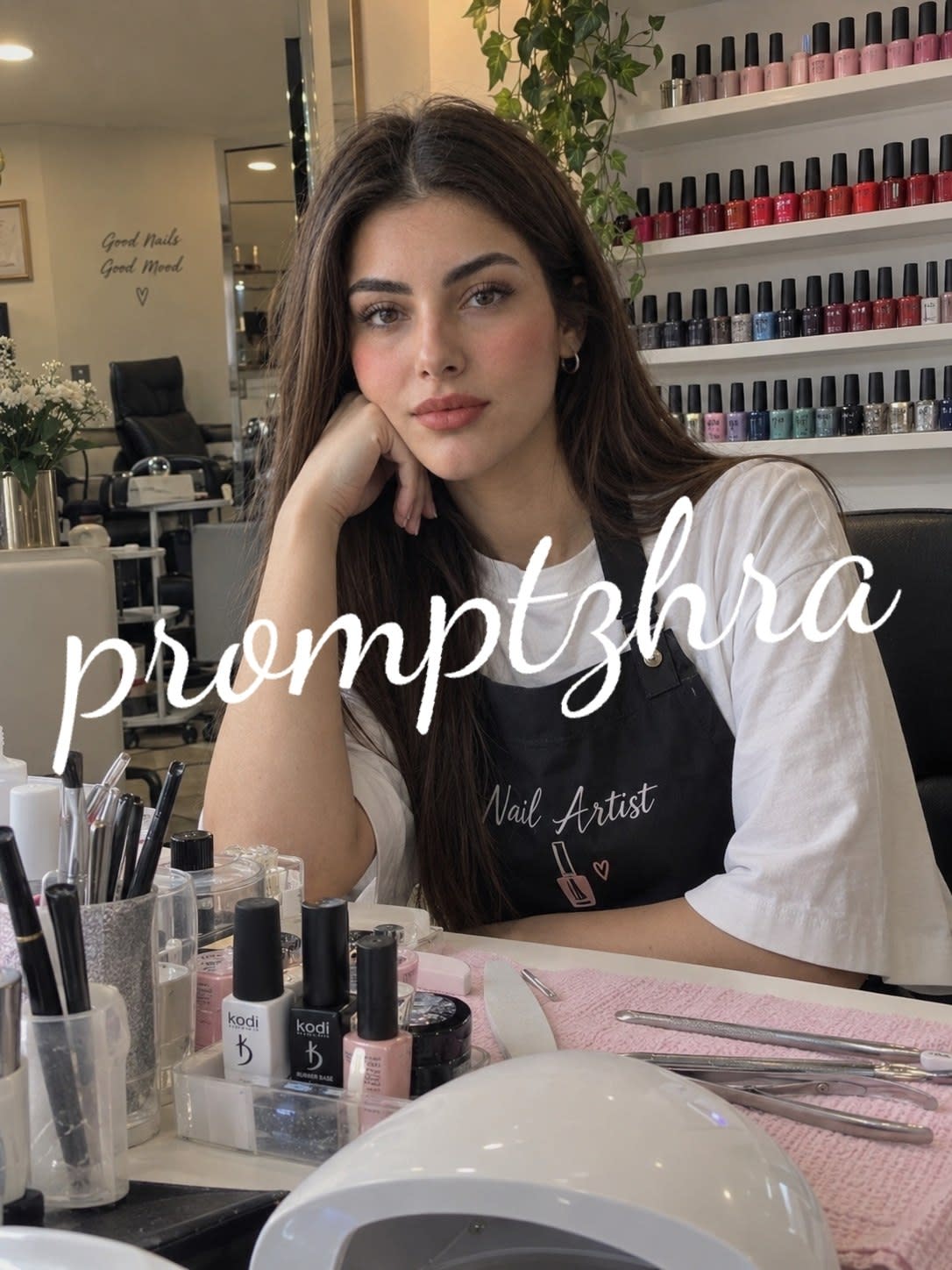تصویر پرامپت عکاسی ناخنکار در سالن زیبایی | PromptsFA