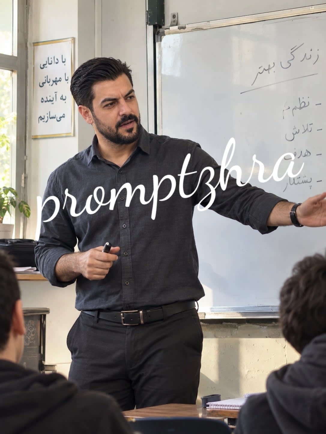 تصویر پرامپت معلم در کلاس درس | PromptsFA