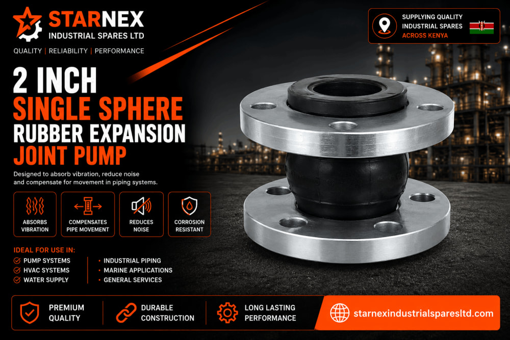 2 Inch Single Sphere Rubber Expansion Joint for pump suction & discharge lines