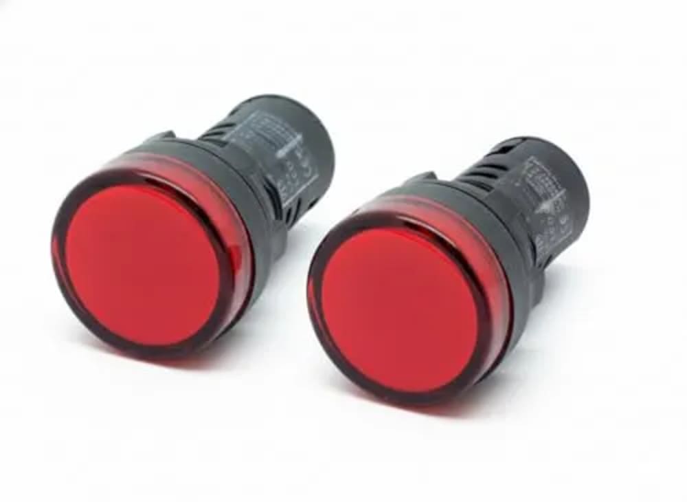 22mm Red LED Panel Indicator Light 220V AC for industrial boiler control panel wiring