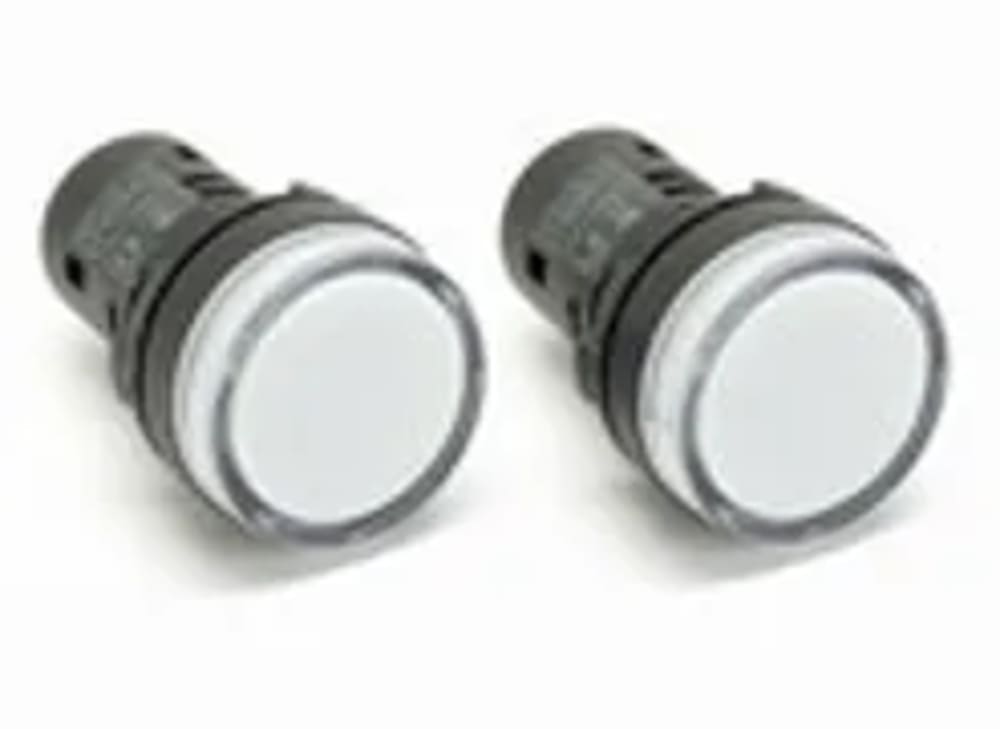 22mm White LED Panel Indicator Light 220V AC for industrial boiler control panel wiring
