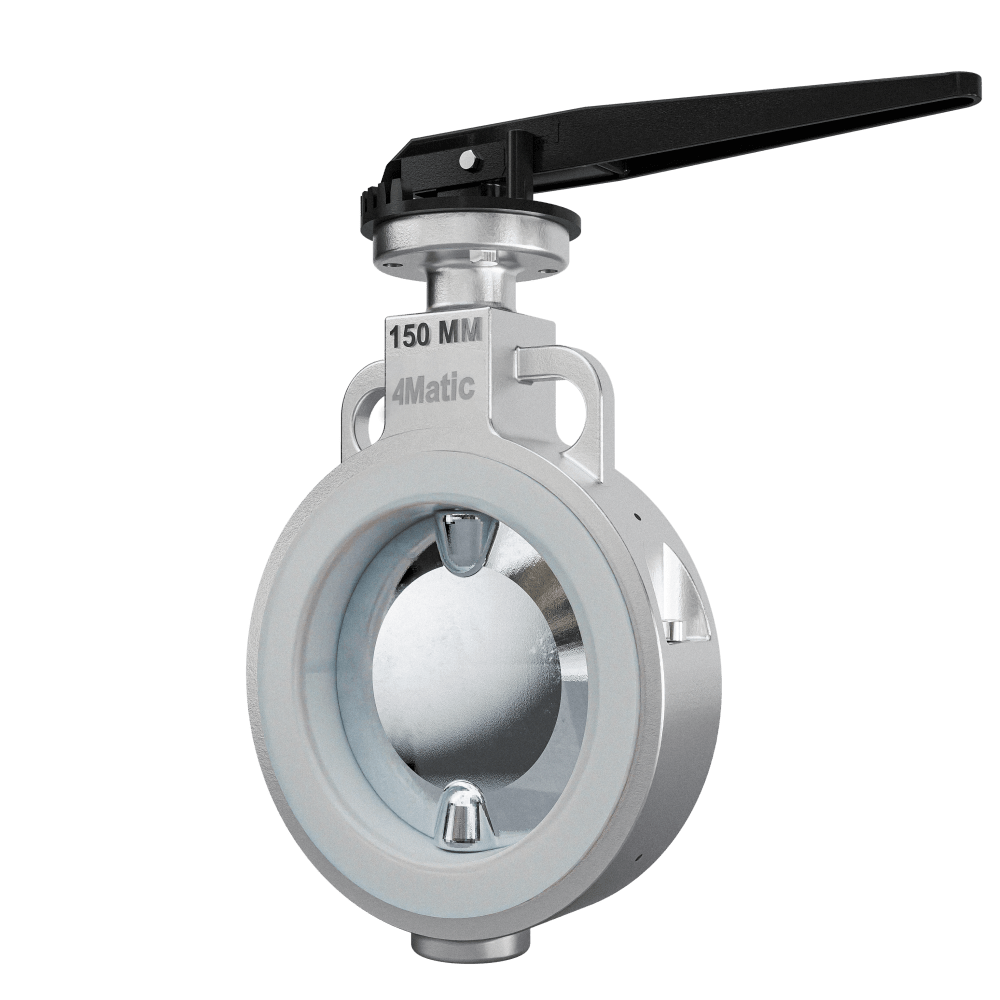 4MATIC 4M-ITC Fully PTFE/PFA Lined Chemical Butterfly Valve - 4MATIC Industrial Automation Kenya