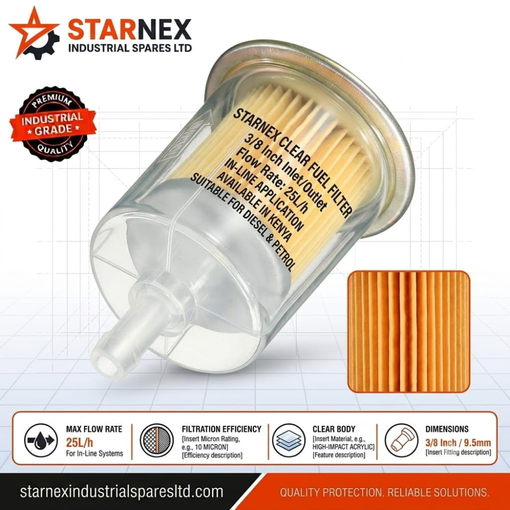 Clear Oil Filter 3/8" 25L/h 3/8 Inch for commercial light oil & diesel burners