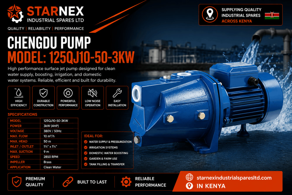 Deep Well Submersible Water Pump 125QJ10-50 3kW for agricultural irrigation & farm water extraction