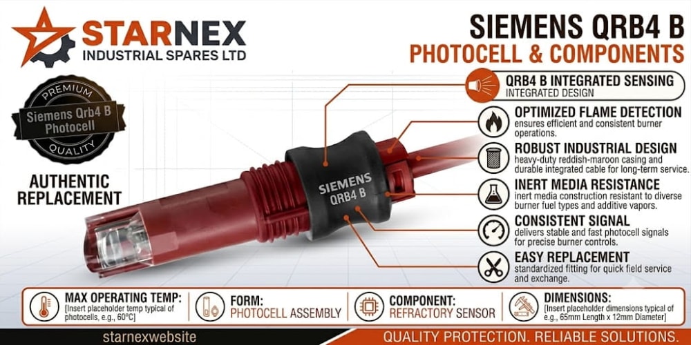 Siemens QRB4B Photocell for siemens lmv / lme modulating burner supervision