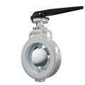 4MATIC 4M-ITC Fully PTFE/PFA Lined Chemical Butterfly Valve photo 1