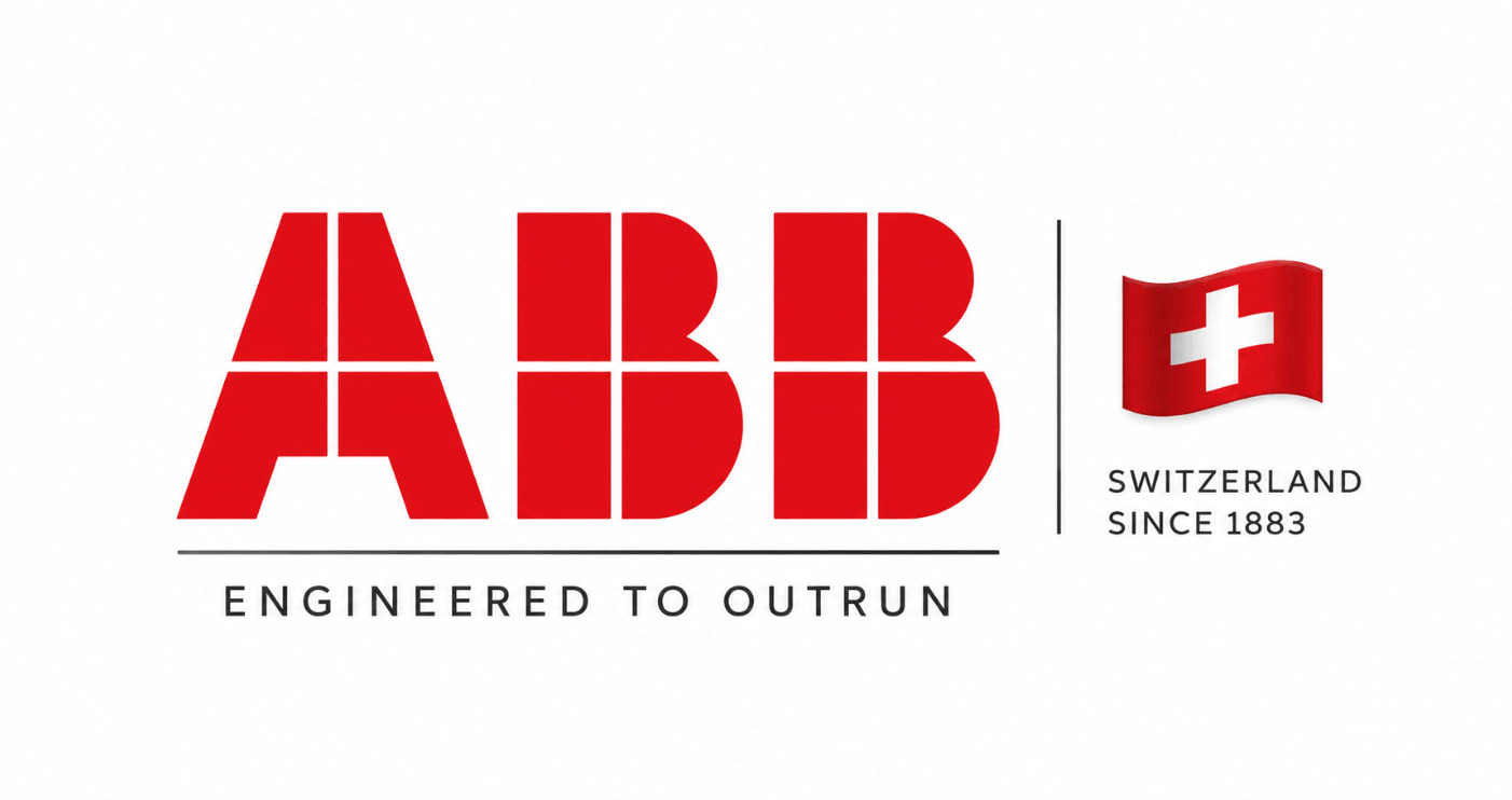 ABB (Switzerland) official manufacturer logo and industrial spare parts branding