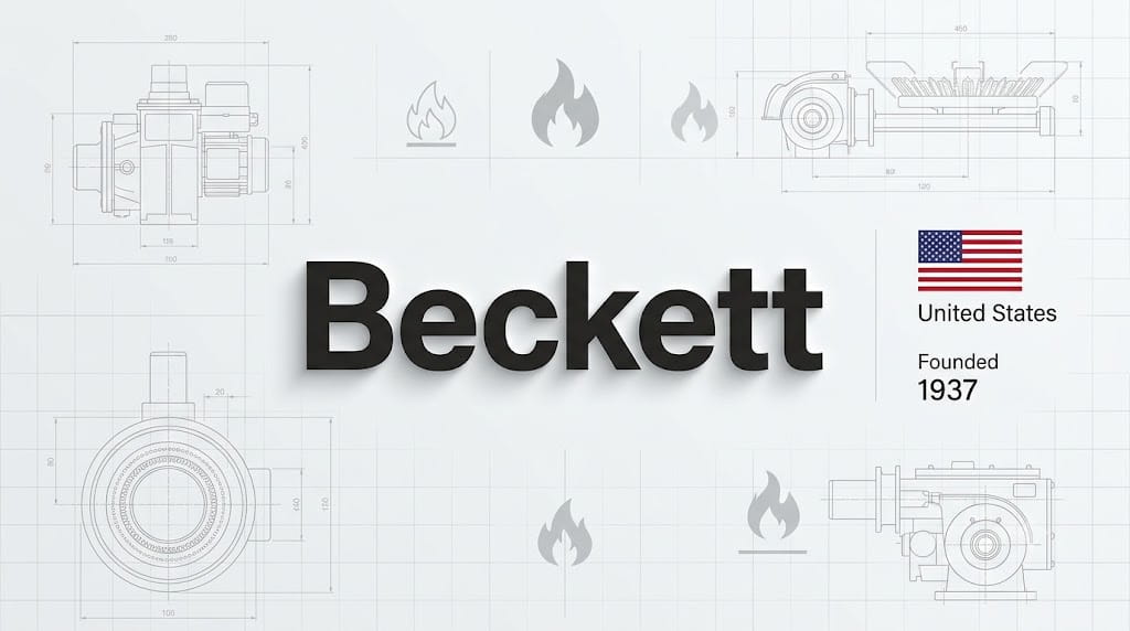 Beckett (USA (R.W. Beckett Corporation)) official manufacturer logo and industrial spare parts branding