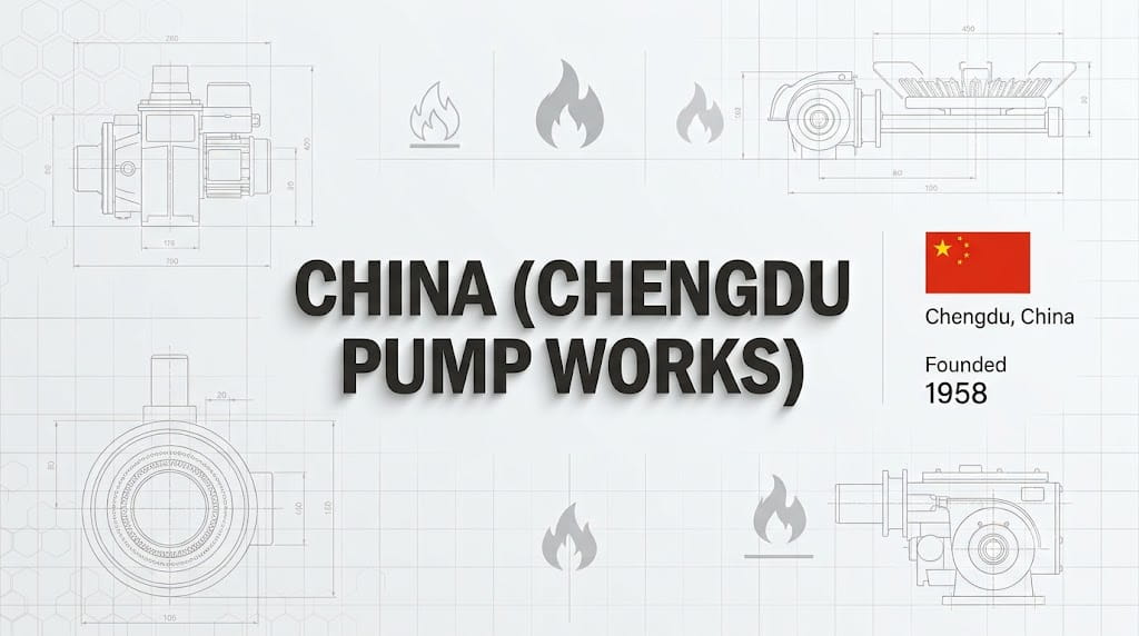 Chengdu (China (Chengdu Pump Works)) official manufacturer logo and industrial spare parts branding