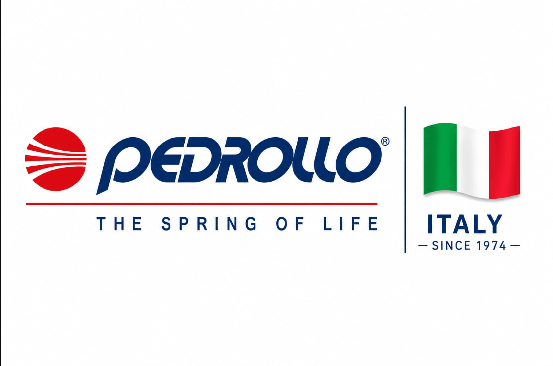 Pedrollo (Italy) official manufacturer logo and industrial spare parts branding