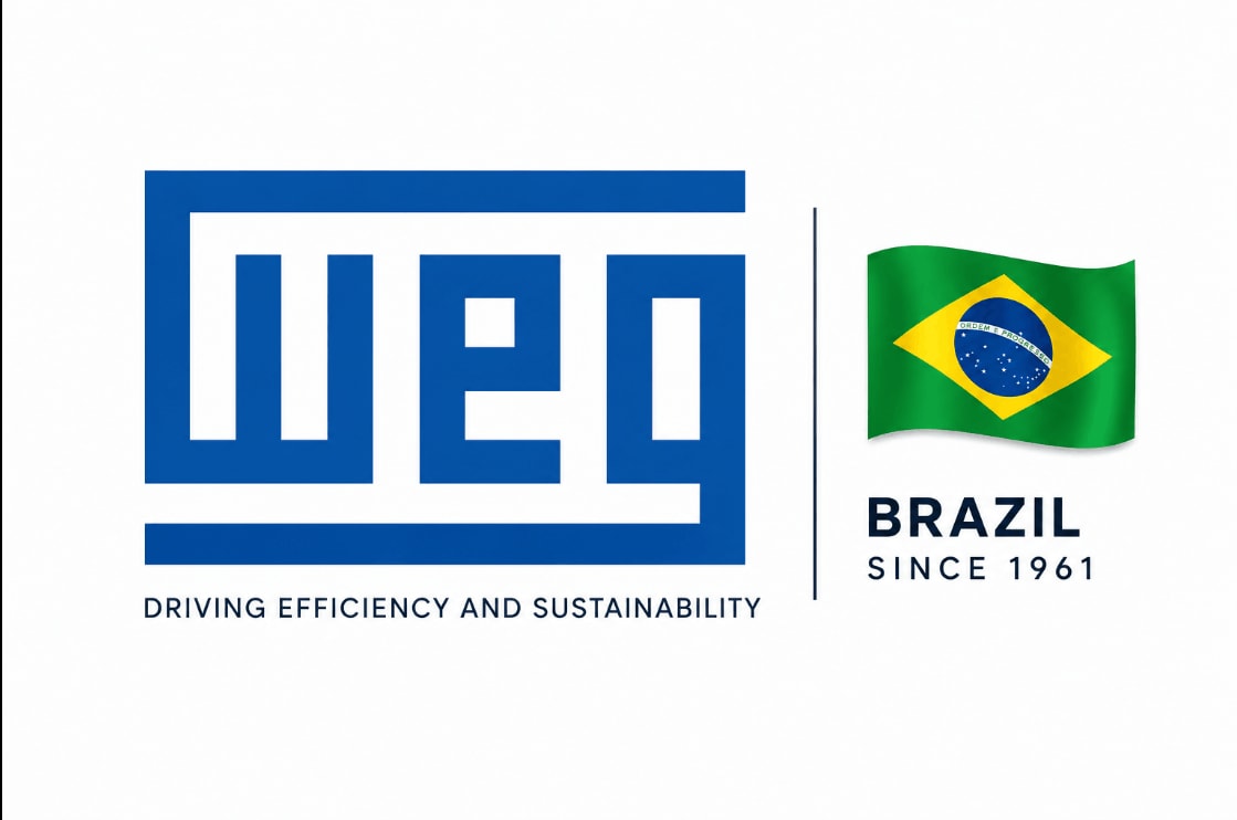WEG (Brazil) official manufacturer logo and industrial spare parts branding