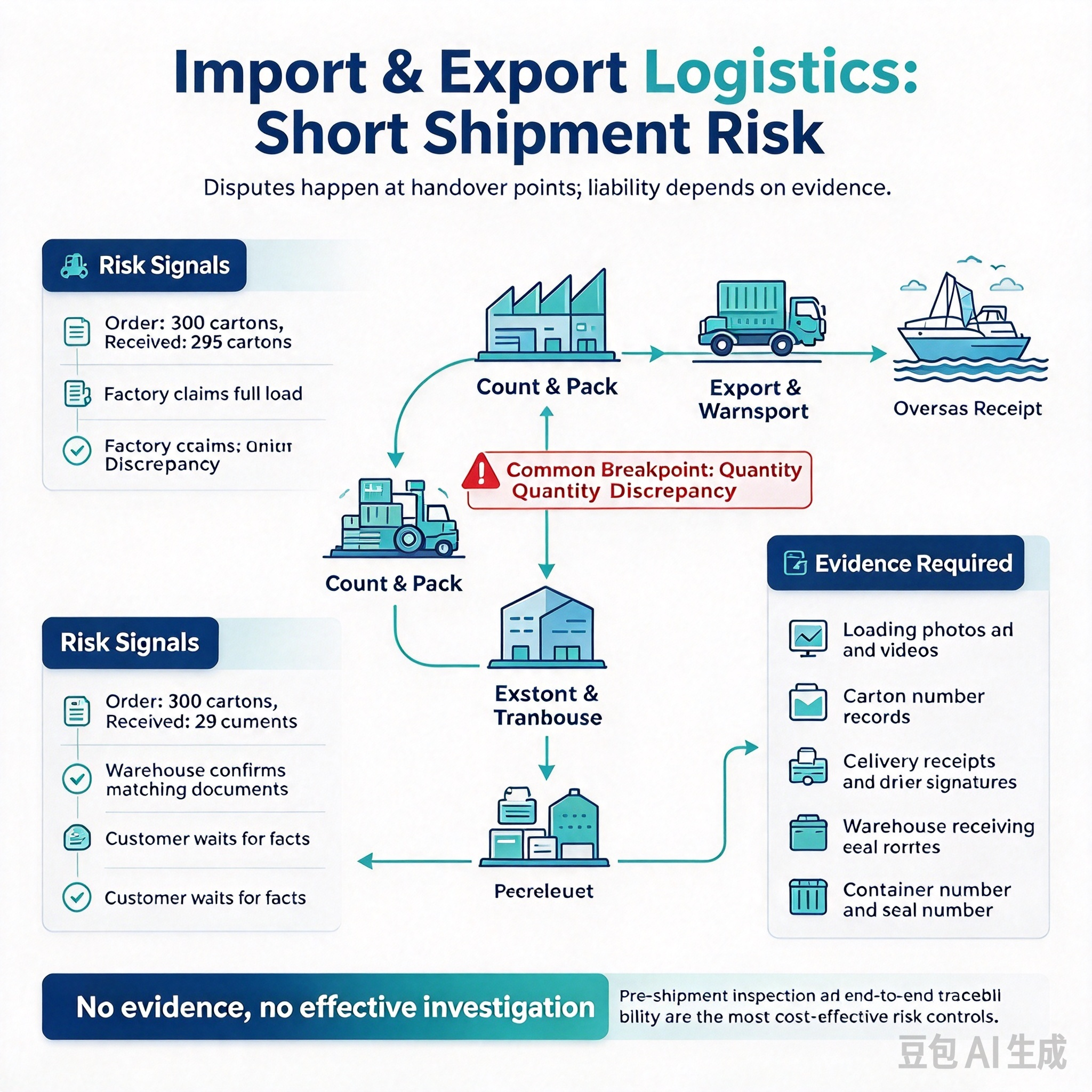 Have you ever encountered disputes or risks related to "short-shipment" or "short-receipt" in import/export logistics?