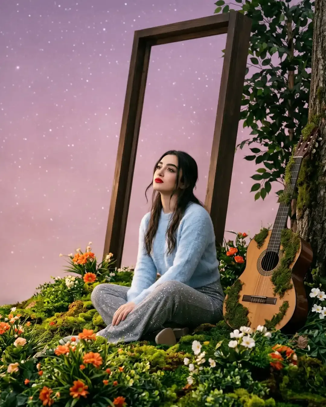 Acoustic Guitar in a Magical Garden AI Prompt - Gemini Pro Generated Prompt Result (After)