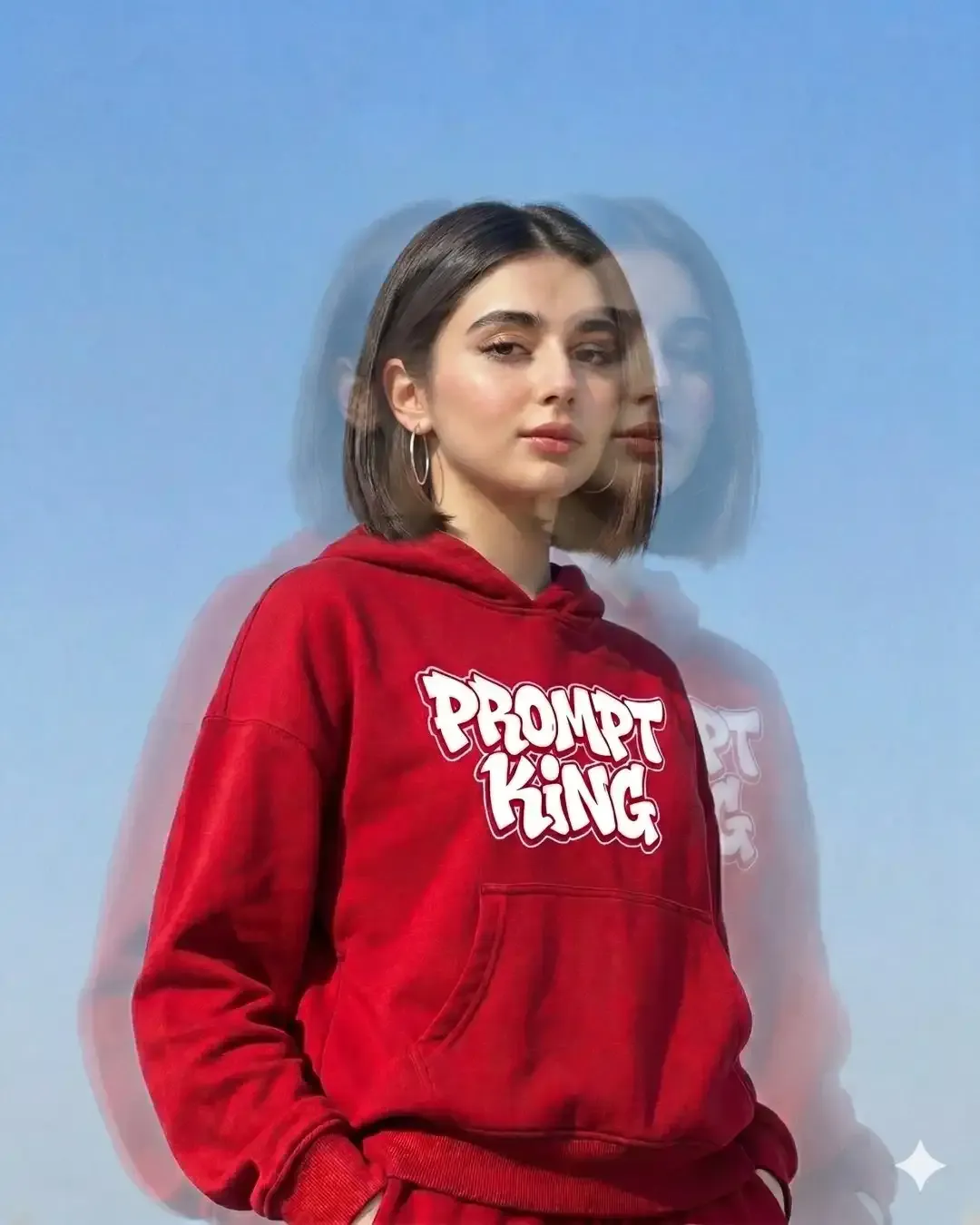 Cinematic Double Exposure Portrait Ai Prompt - Gemini Pro Generated Prompt Result (After)