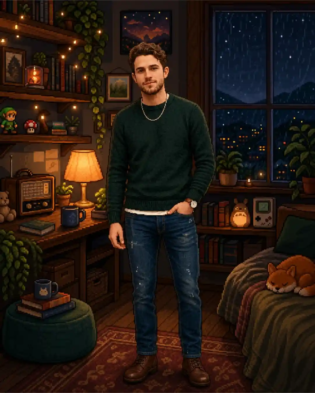 ChatGPT Cozy Pixel Art Lo-Fi Room Portrait Prompt - ChatGPT Generated Prompt Result (After)