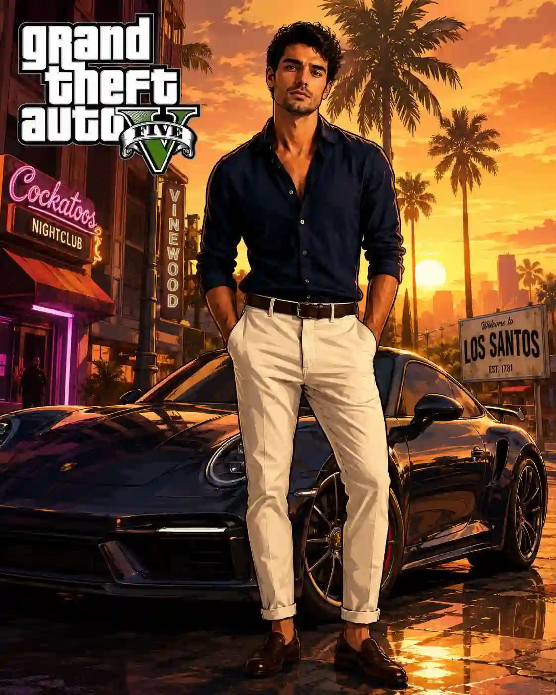 ChatGPT GTA V Style Promotional Portrait Prompt - ChatGPT Generated Prompt Result (After)