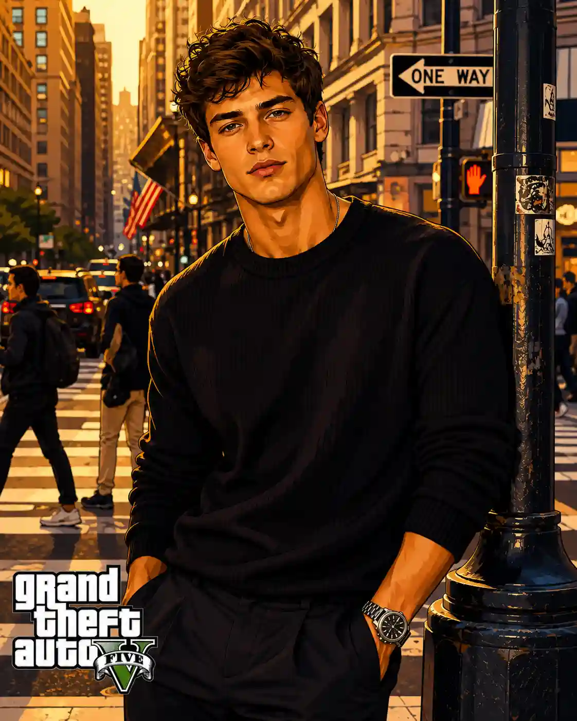 GTA V Inspired Poster Portrait ChatGPT Prompt - ChatGPT Generated Prompt Result (After)