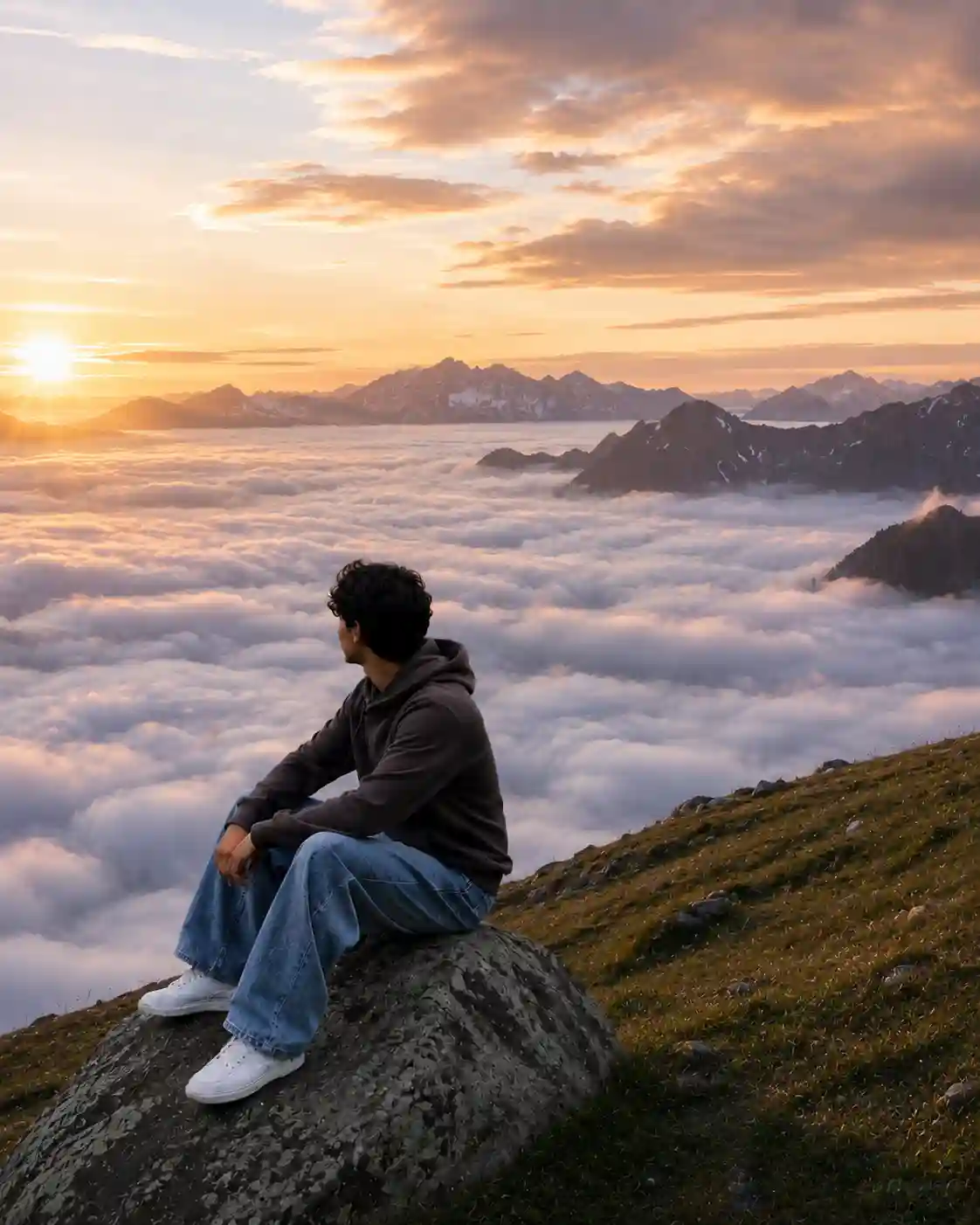 Mountain-Top Cloud Inversion Identity Preservation AI Image Prompt - ChatGPT Generated Prompt Result (After)