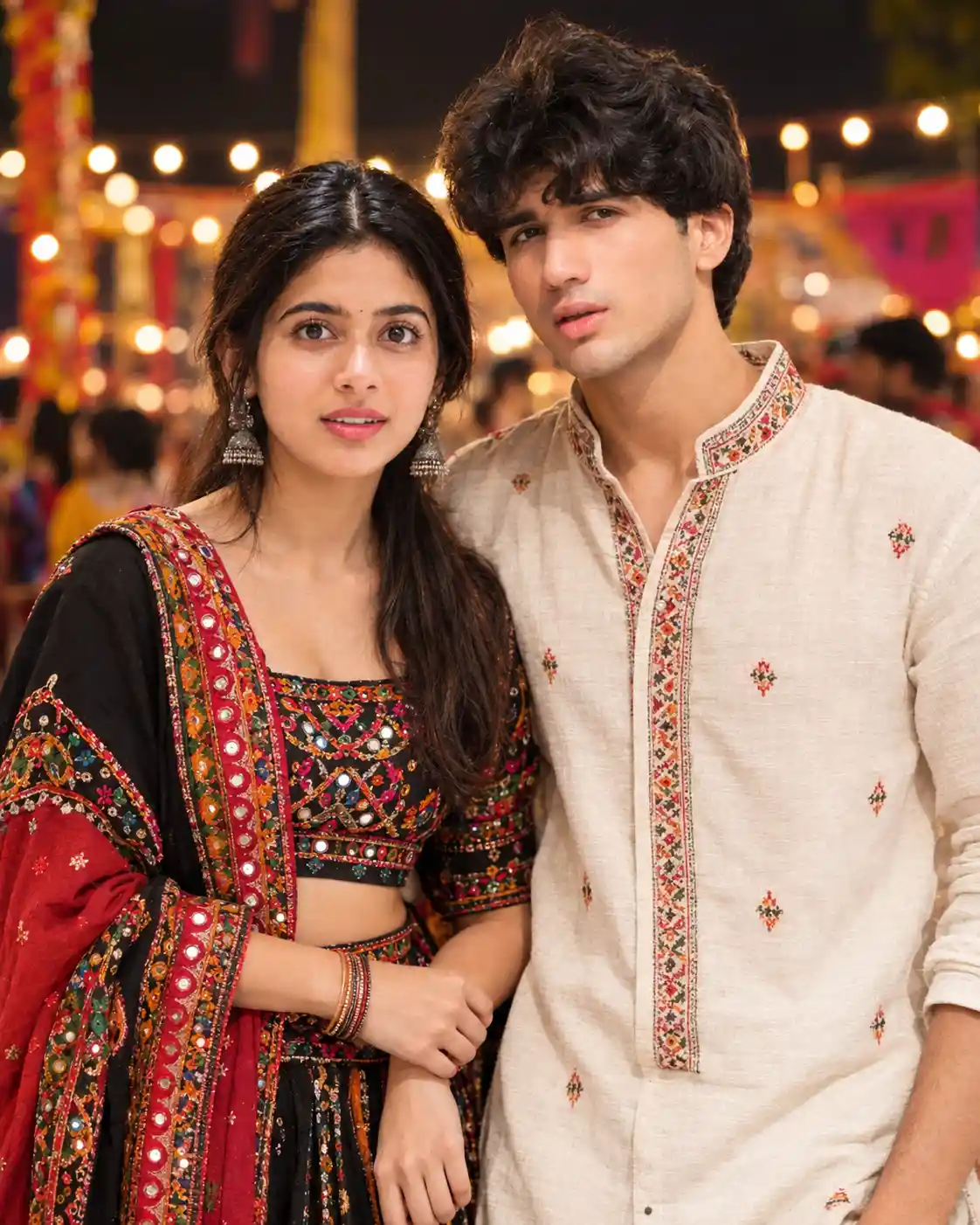 Navratri AI Prompt for Couple – Realistic Garba Photo - ChatGPT Generated Prompt Result (After)