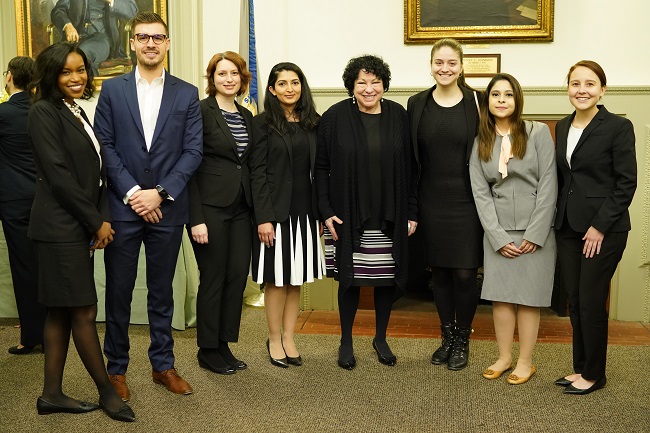 Student Ambassadors and Justice Sonia Sotomayor