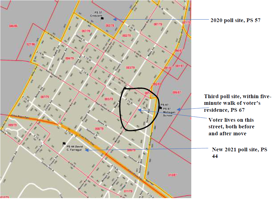Map displaying hypothetical