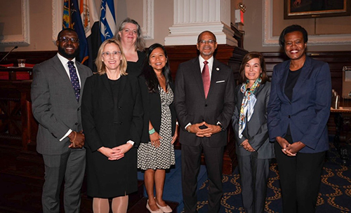 Panelists with Chancellor Banks