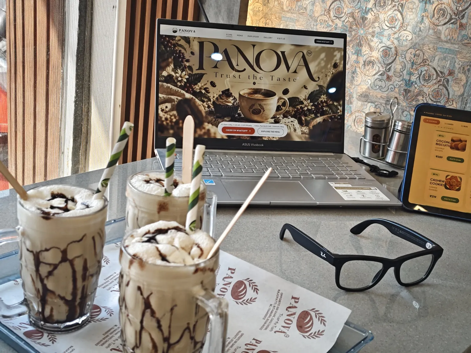 Signature Panova Cold Coffee on café table
