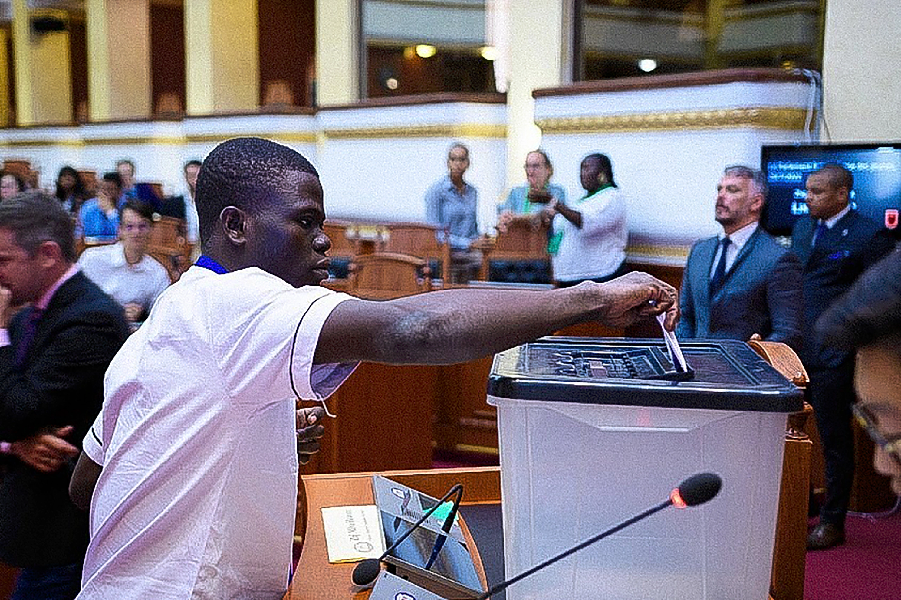 Brice Ahossa lors de la JIJ-Ouèssè