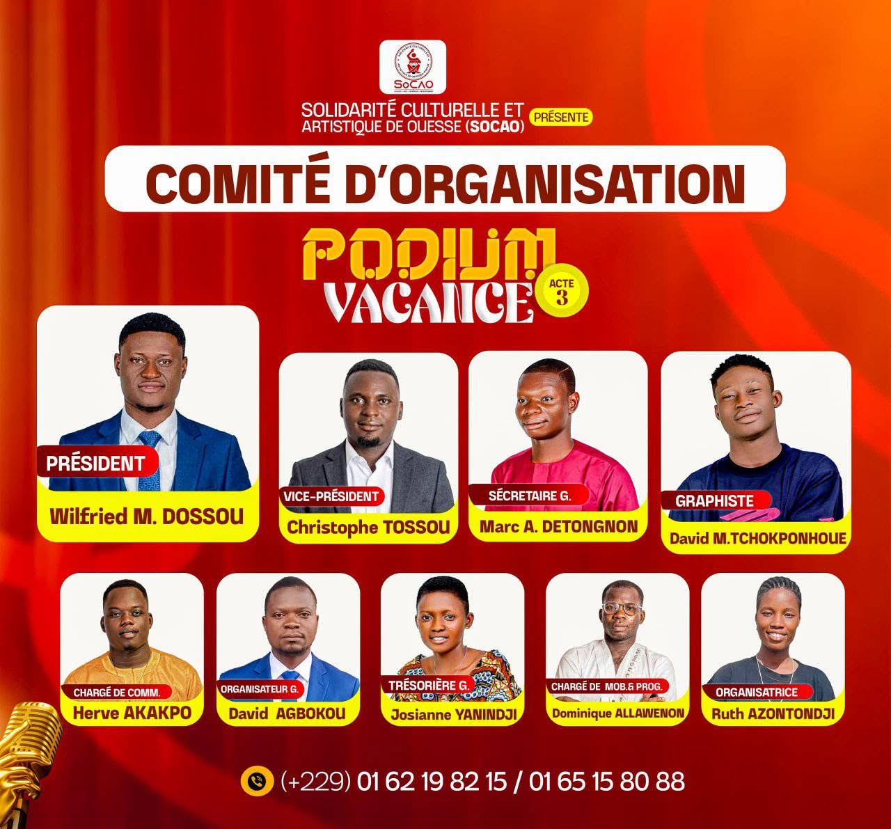 Affiche officielle du Comité d'Organisation de Podium Vacances Acte 3