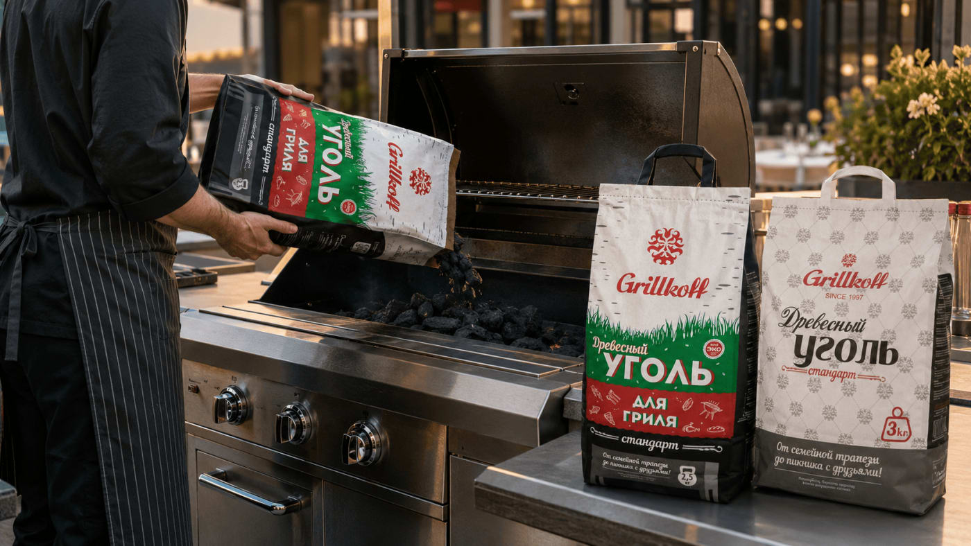 Уголь Grillkoff для ресторанов и профессиональной кухни