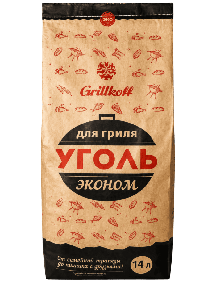 Древесный уголь Grillkoff 14 л