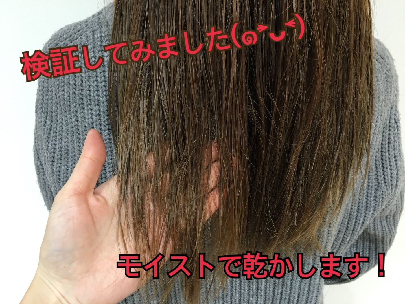 検証‼️いざ乾かしてみます٩( ᐛ )و