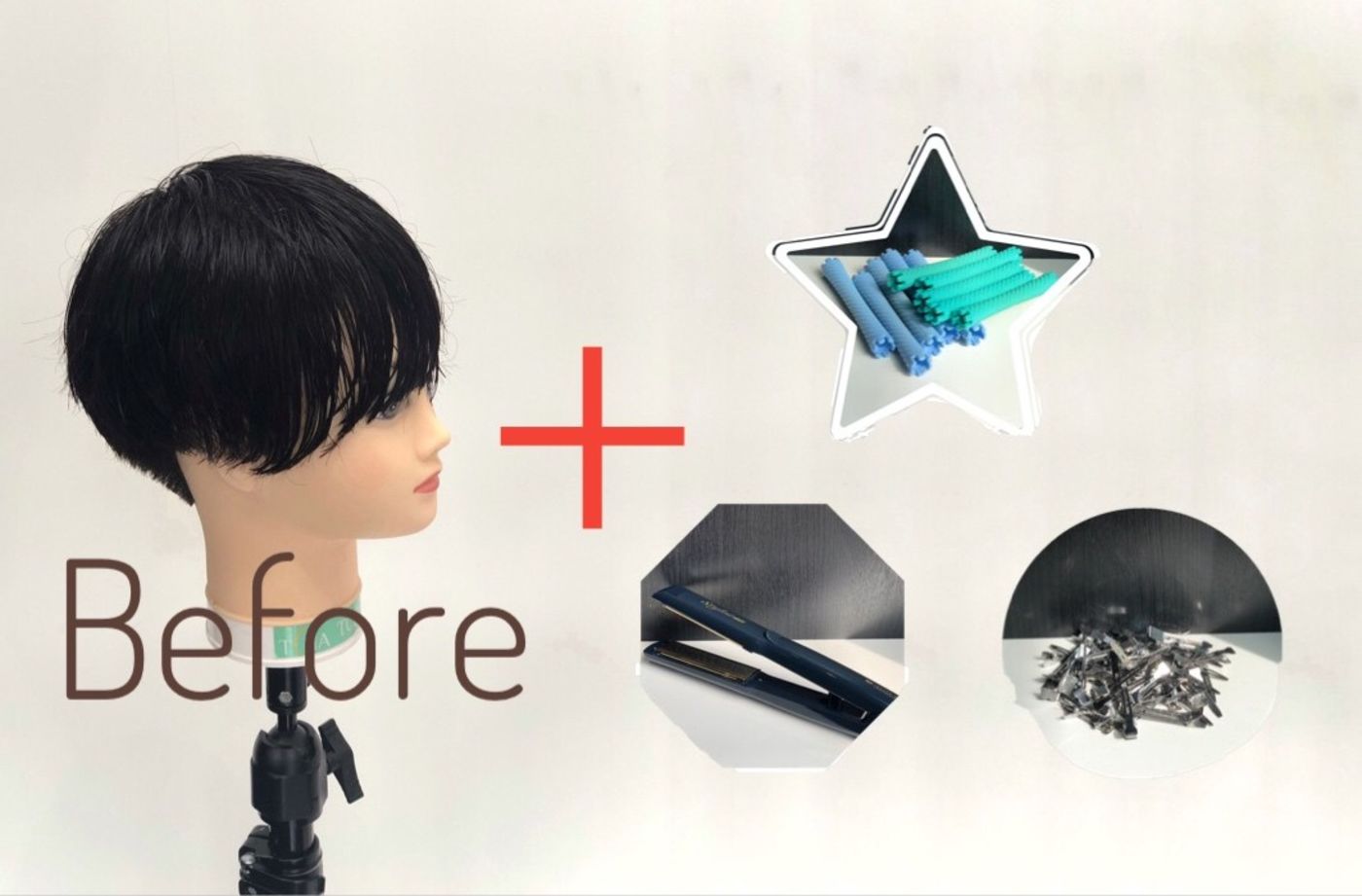 その4、パーマを当てる前はこんな感じでした