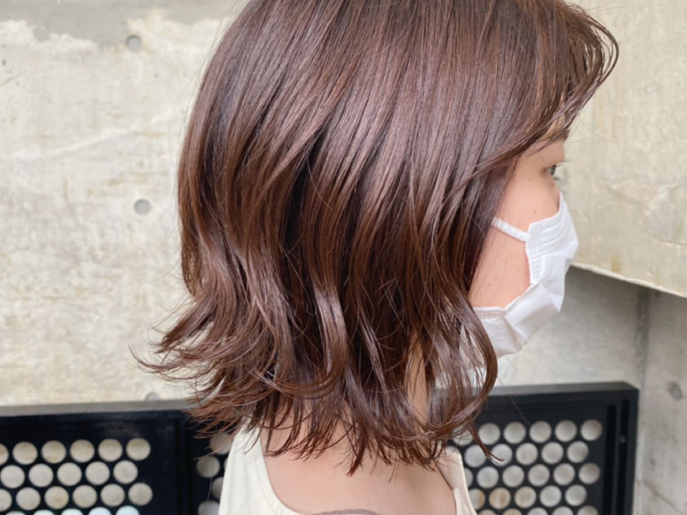 切りっぱなしボブ × marron color