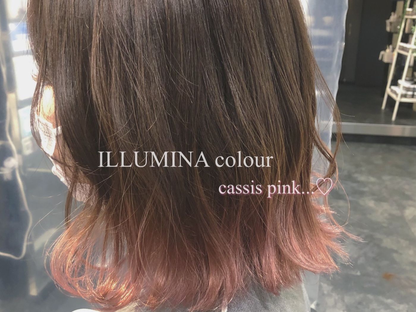 cassis pink 裾カラー